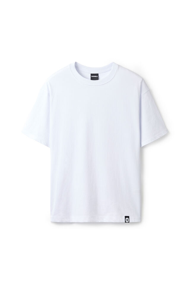 Ronna  Unisex Türk - Alman Üniversitesi Serisi Model 5 Baskılı Oversize Bisiklet Yaka Tshirt  - TDB010105 Beyaz - XXL